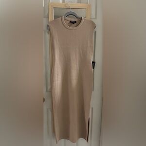Express Tan Sleeveless midi  Dress NWT